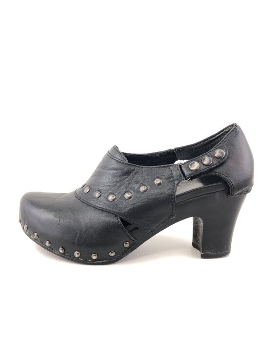 Dansko Shoes - Dansko Ryder Black Full-Grain Leather Studded Clogs EUR 40